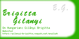 brigitta gilanyi business card